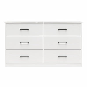 Ameriwood Home BrEZ Build Pearce Wide 6 Drawer Dresser - White - 6 Drawer