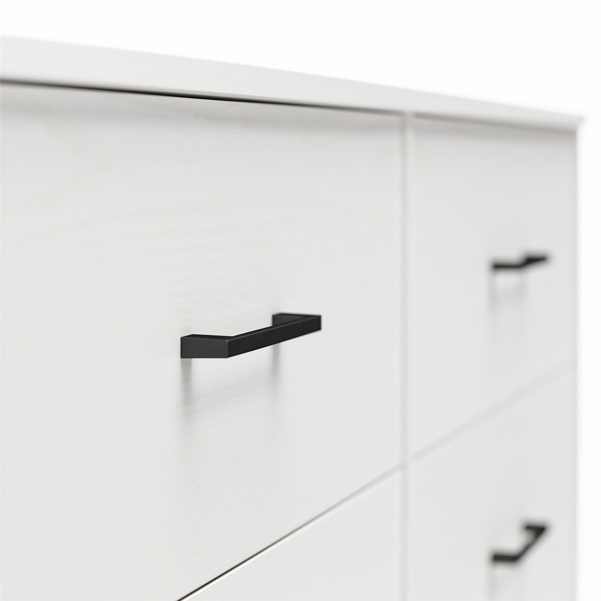 Ameriwood Home BrEZ Build Pearce Wide 6 Drawer Dresser - White - 6 Drawer