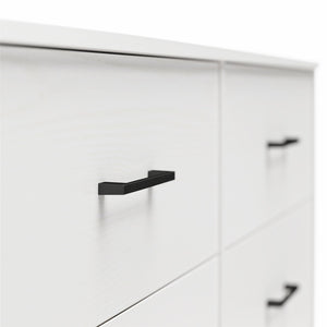 Ameriwood Home BrEZ Build Pearce Wide 6 Drawer Dresser - White - 6 Drawer