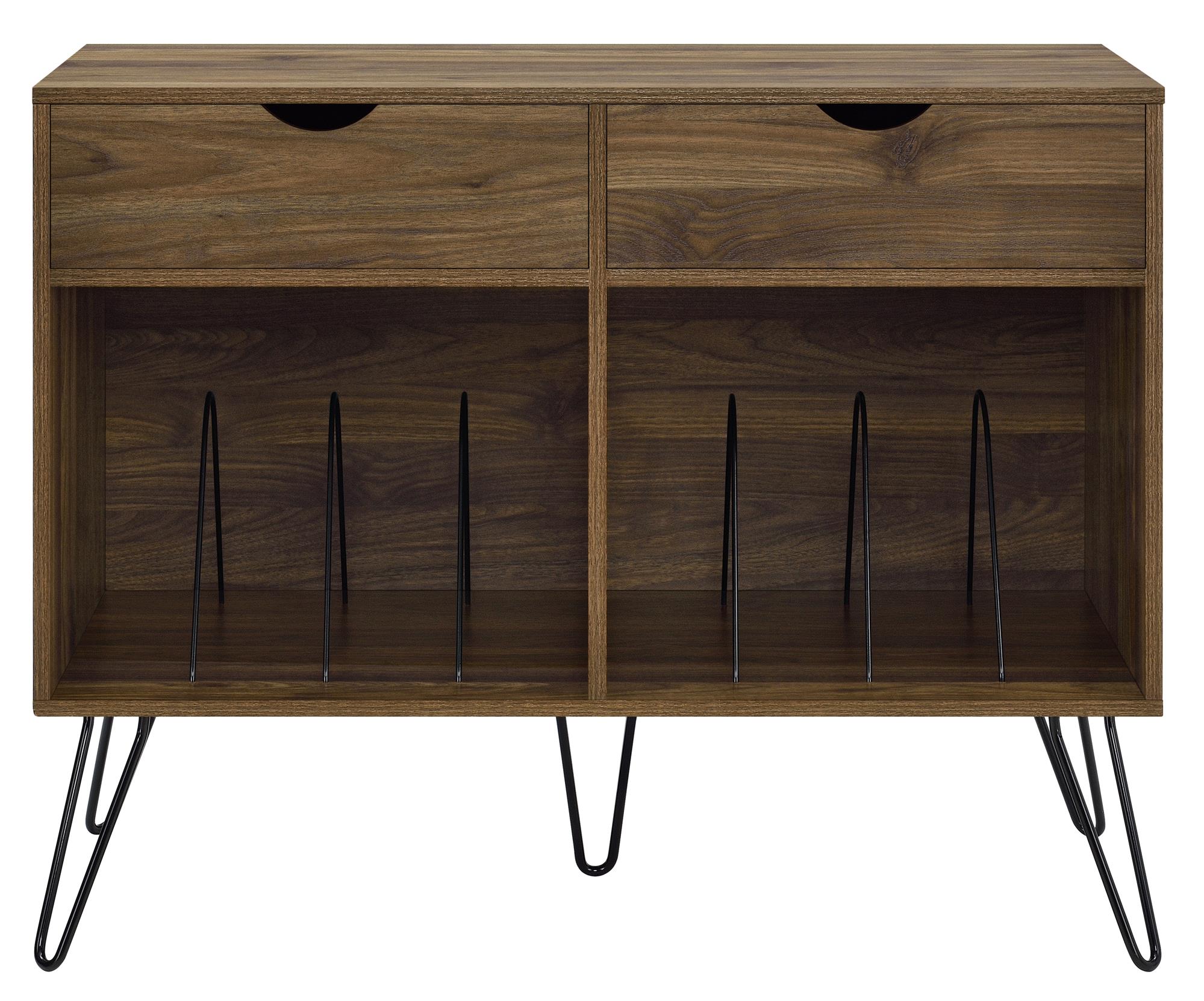 Novogratz Concord Turntable Stand with Drawers - Florence Walnut