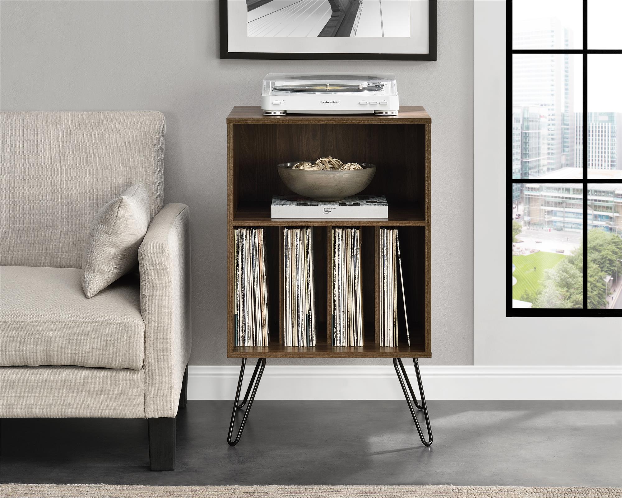 Novogratz Concord Turntable Stand - Florence Walnut