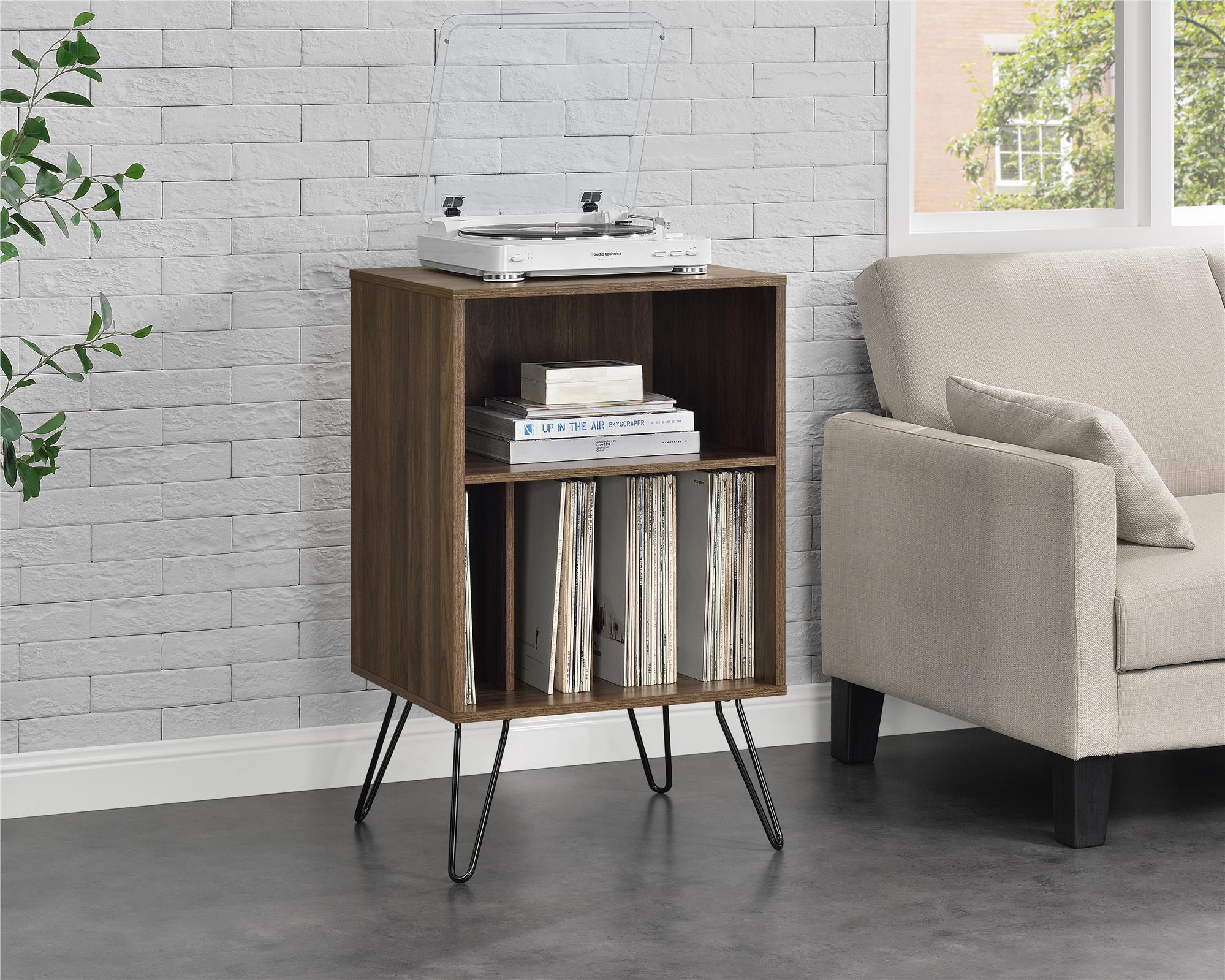 Novogratz Concord Turntable Stand - Florence Walnut
