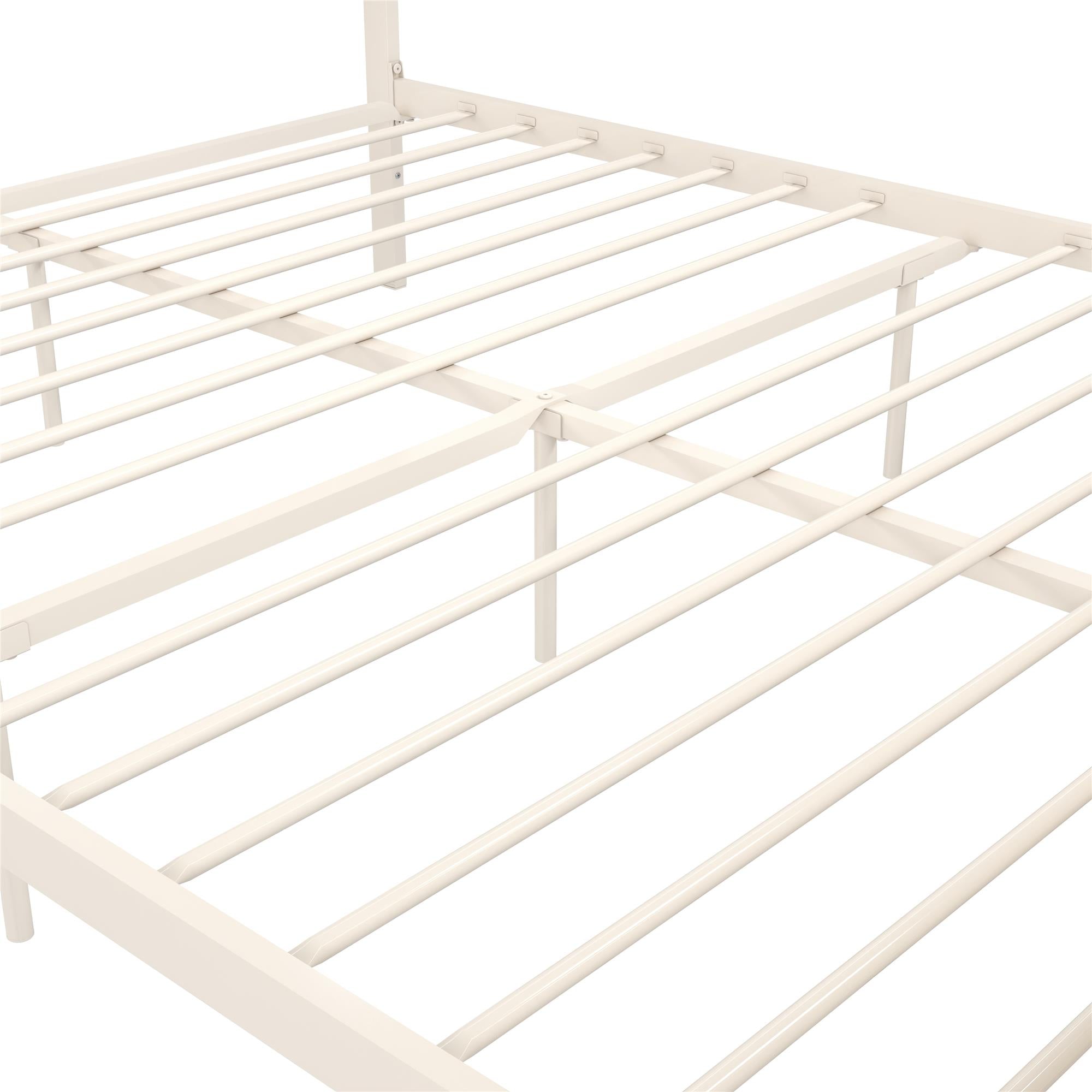 Mr. Kate Roxanne Metal and Cane Bed - Off White - Queen