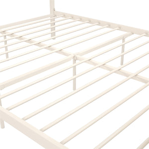 Mr. Kate Roxanne Metal and Cane Bed - Off White - Queen