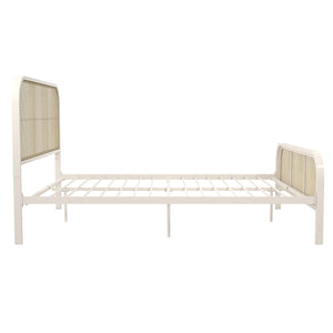Mr. Kate Roxanne Metal and Cane Bed - Off White - Queen