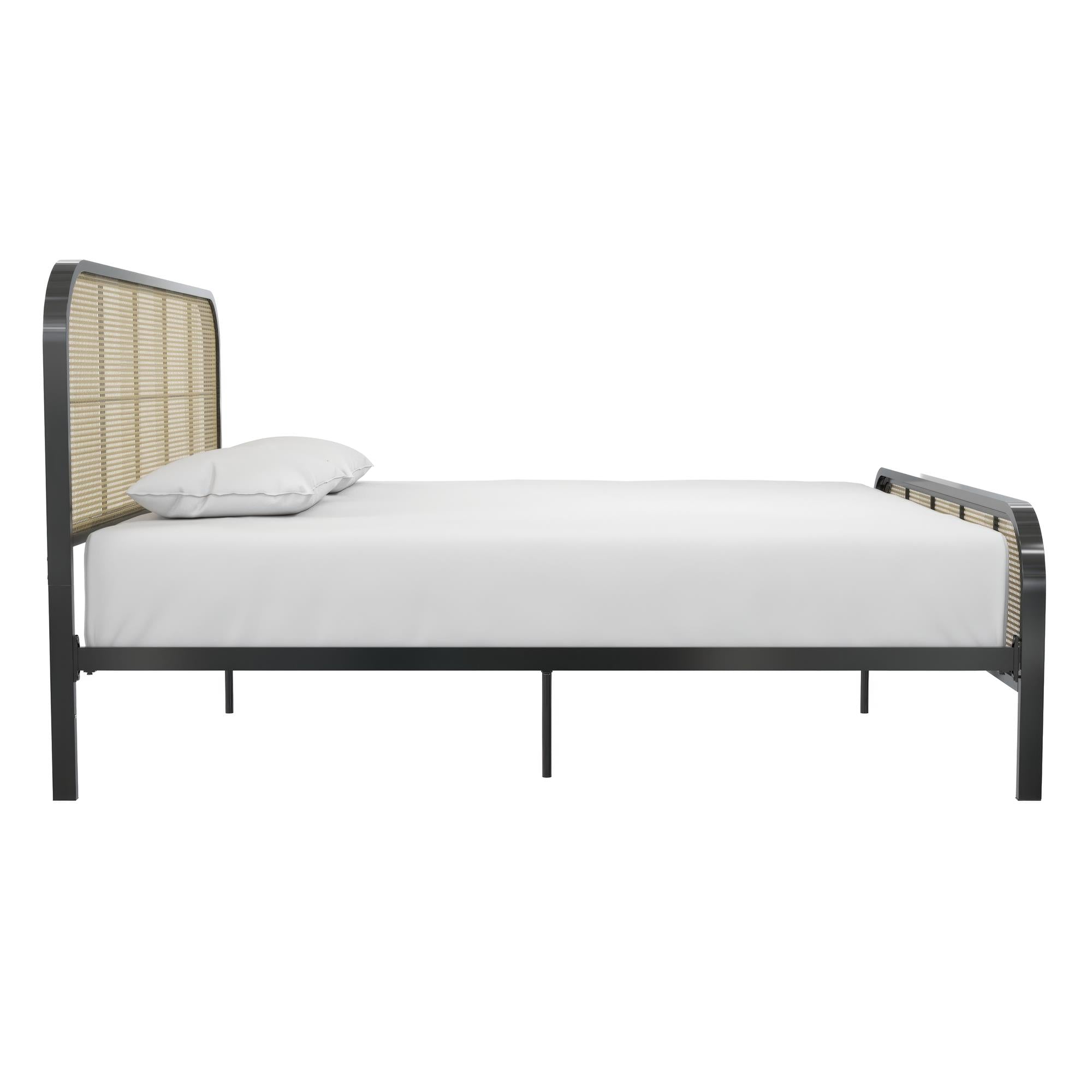 Mr. Kate Roxanne Metal and Cane Bed - Black - King