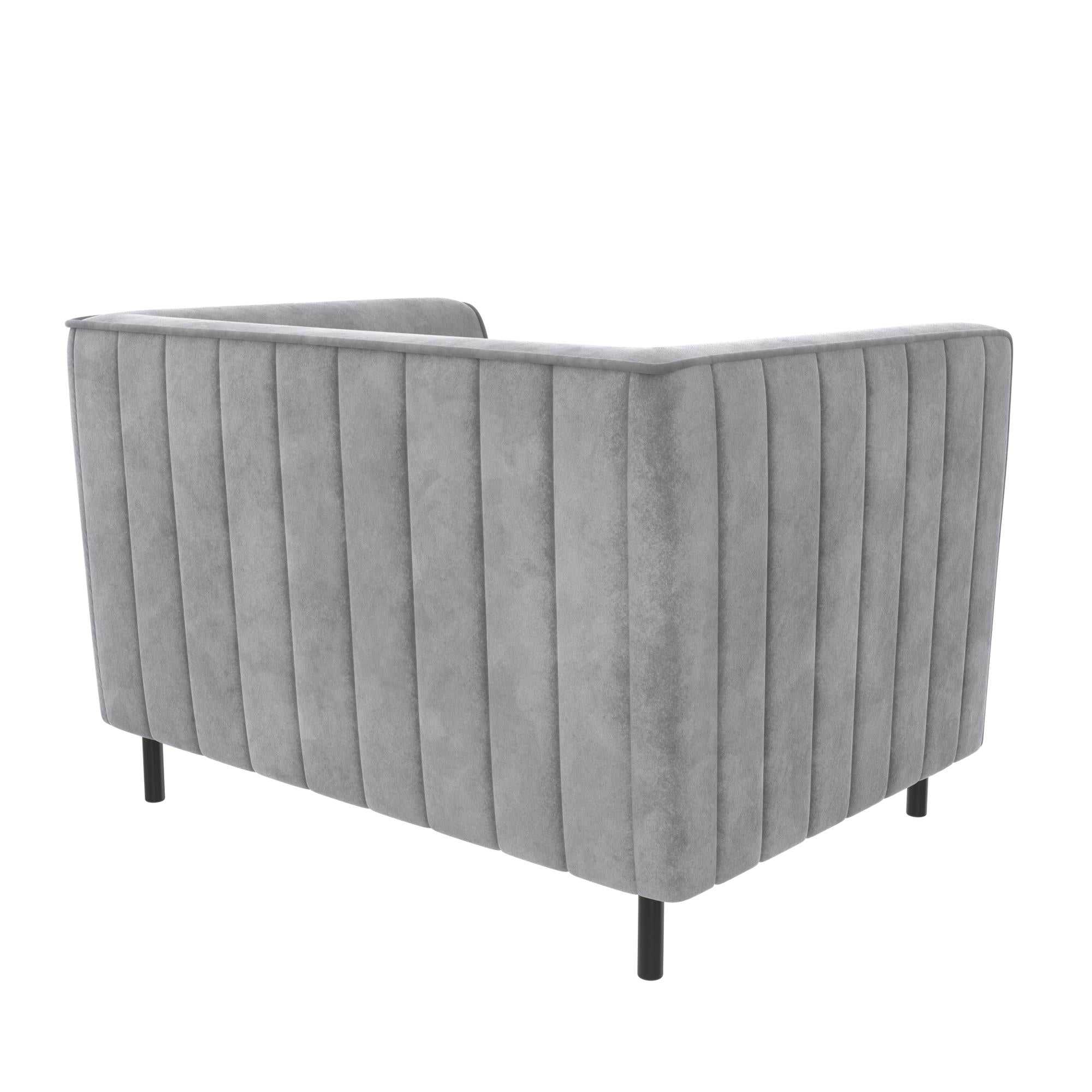 CosmoLiving Blair Upholstered Accent Chair and a Half - Light Gray - 1-Seater