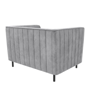 CosmoLiving Blair Upholstered Accent Chair and a Half - Light Gray - 1-Seater