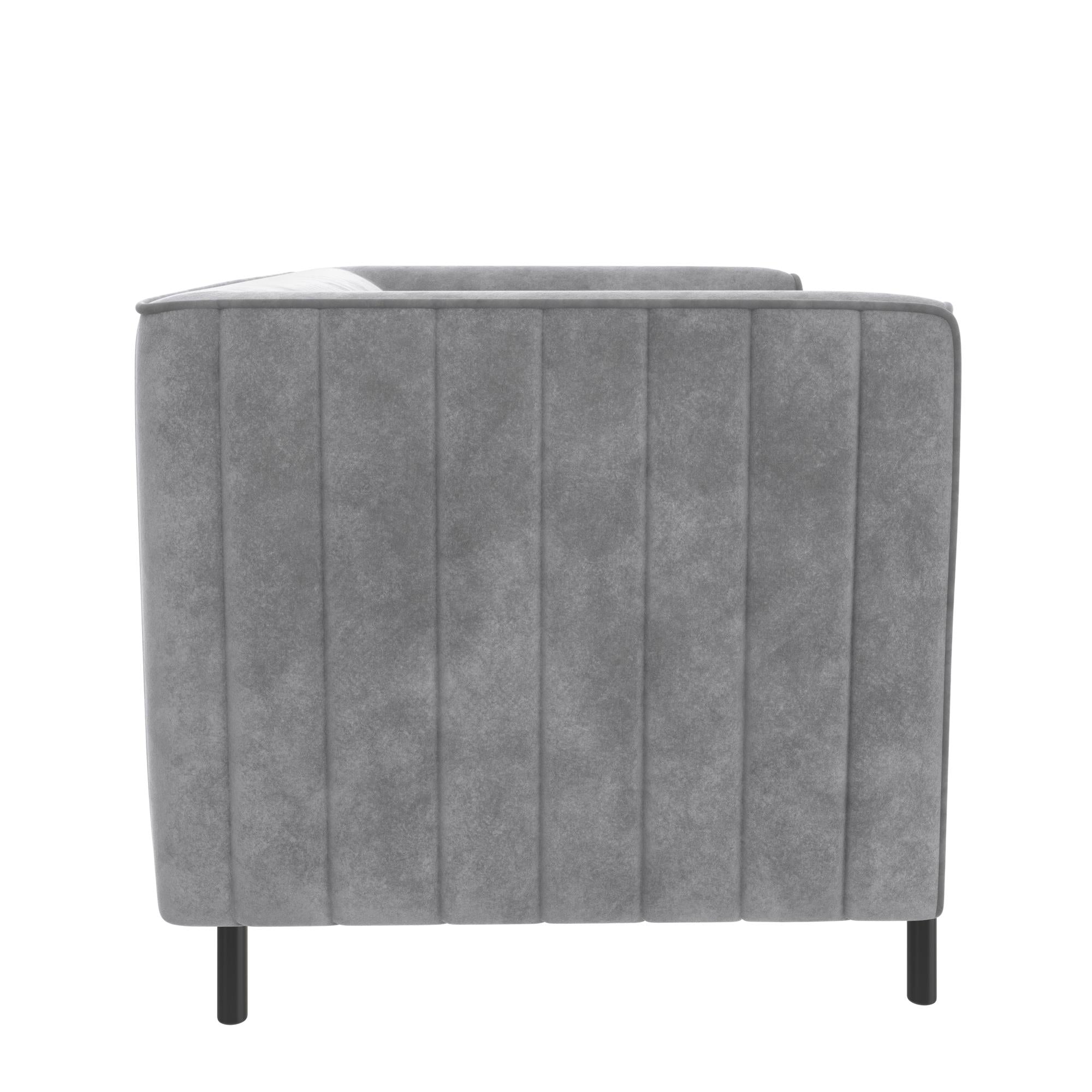 CosmoLiving Blair Upholstered Accent Chair and a Half - Light Gray - 1-Seater
