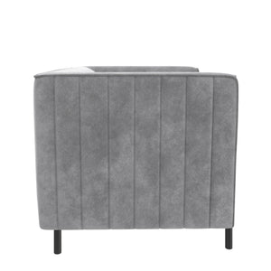 CosmoLiving Blair Upholstered Accent Chair and a Half - Light Gray - 1-Seater