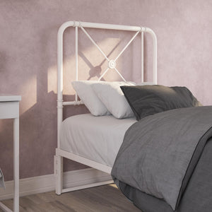 RealRooms Allysa Metal Headboard - White - Twin