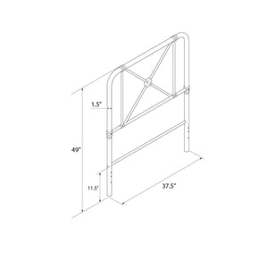 RealRooms Allysa Metal Headboard - White - Twin