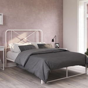 RealRooms Allysa Metal Headboard - White - Full/Queen