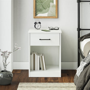 Ameriwood Home BrEZ Build Pearce Nightstand with Drawer - White