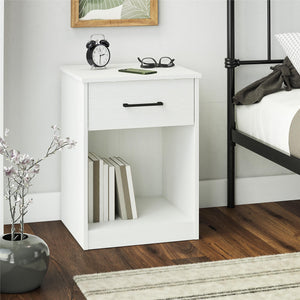 Ameriwood Home BrEZ Build Pearce Nightstand with Drawer - White