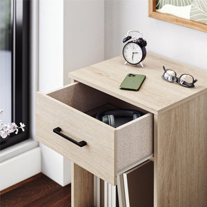 Ameriwood Home BrEZ Build Pearce Nightstand with Drawer - Blonde Oak
