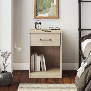Ameriwood Home BrEZ Build Pearce Nightstand with Drawer - Blonde Oak