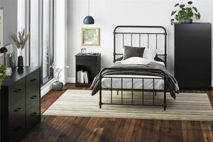 Ameriwood Home BrEZ Build Pearce Nightstand with Drawer - Black Oak