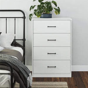 Ameriwood Home BrEZ Build Pearce 4 Drawer Dresser - White - 4 Drawer