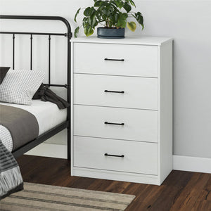 Ameriwood Home BrEZ Build Pearce 4 Drawer Dresser - White - 4 Drawer