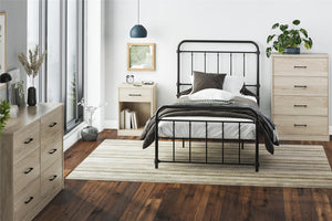 Ameriwood Home BrEZ Build Pearce Wide 6 Drawer Dresser - Blonde Oak - 6 Drawer
