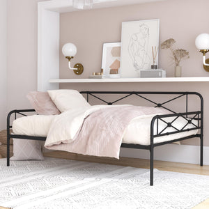 RealRooms Allysa Metal Daybed - Black - Full