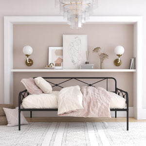 RealRooms Allysa Metal Daybed - Black - Full
