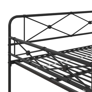 RealRooms Allysa Metal Daybed - Black - Full