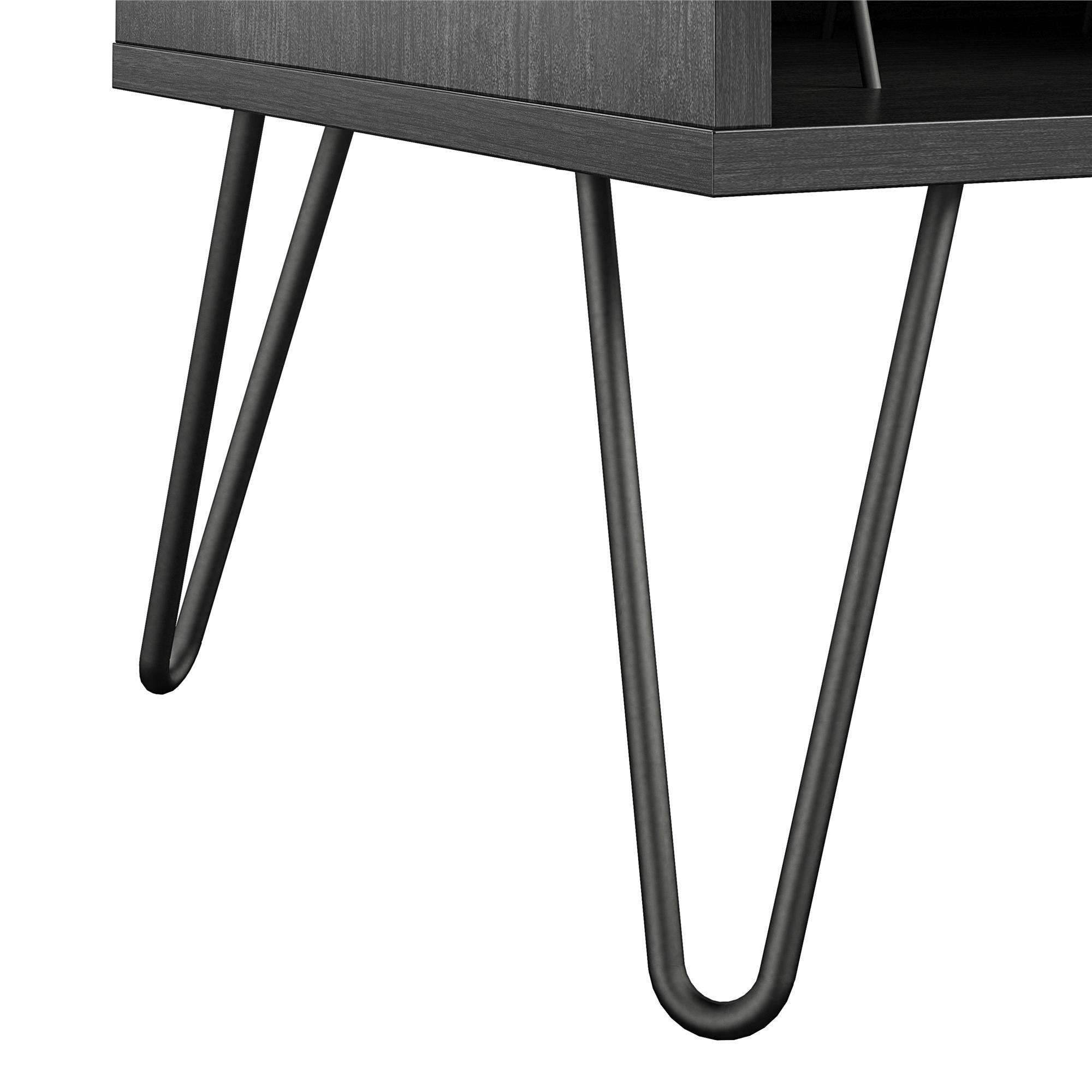Novogratz Concord Turntable Stand with Drawers - Black Oak