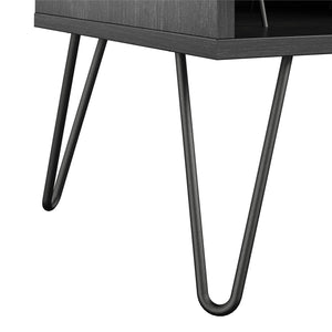 Novogratz Concord Turntable Stand with Drawers - Black Oak