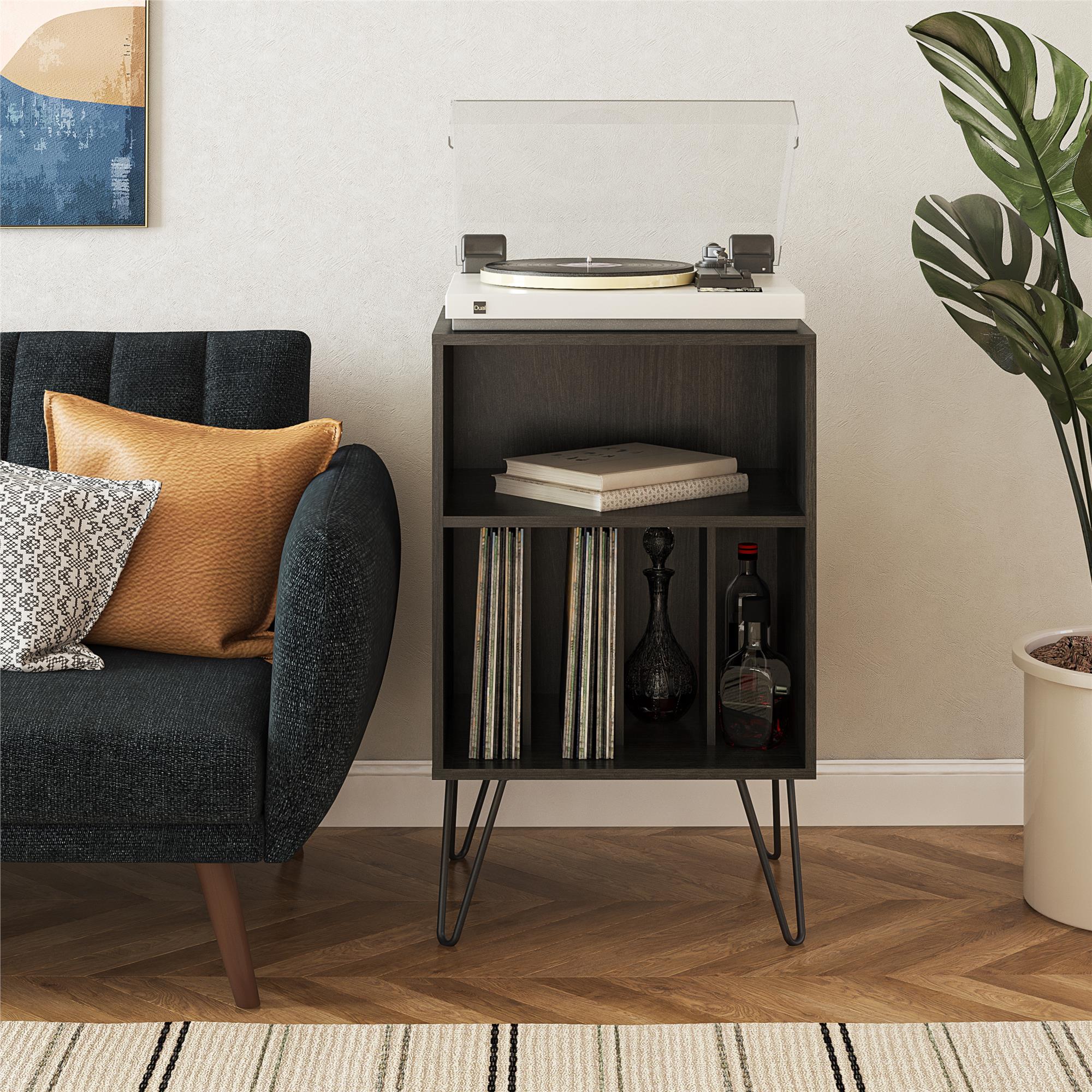 Novogratz Concord Turntable Stand - Black Oak