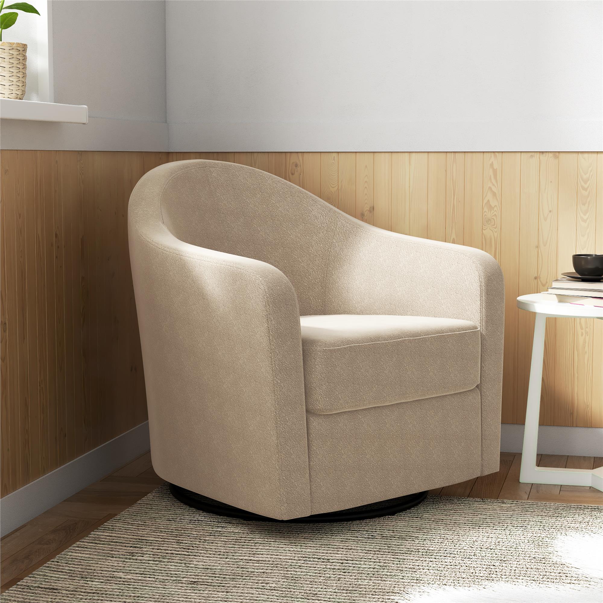 DHP Gentle Swivel Accent Chair - Taupe Boucle
