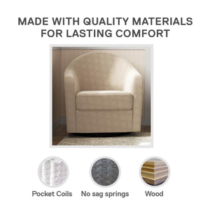 DHP Gentle Swivel Accent Chair - Taupe Boucle
