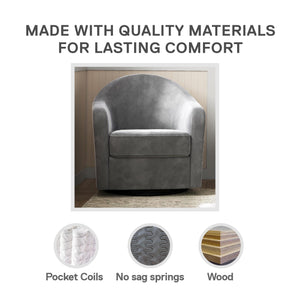 DHP Gentle Swivel Accent Chair - Light Gray