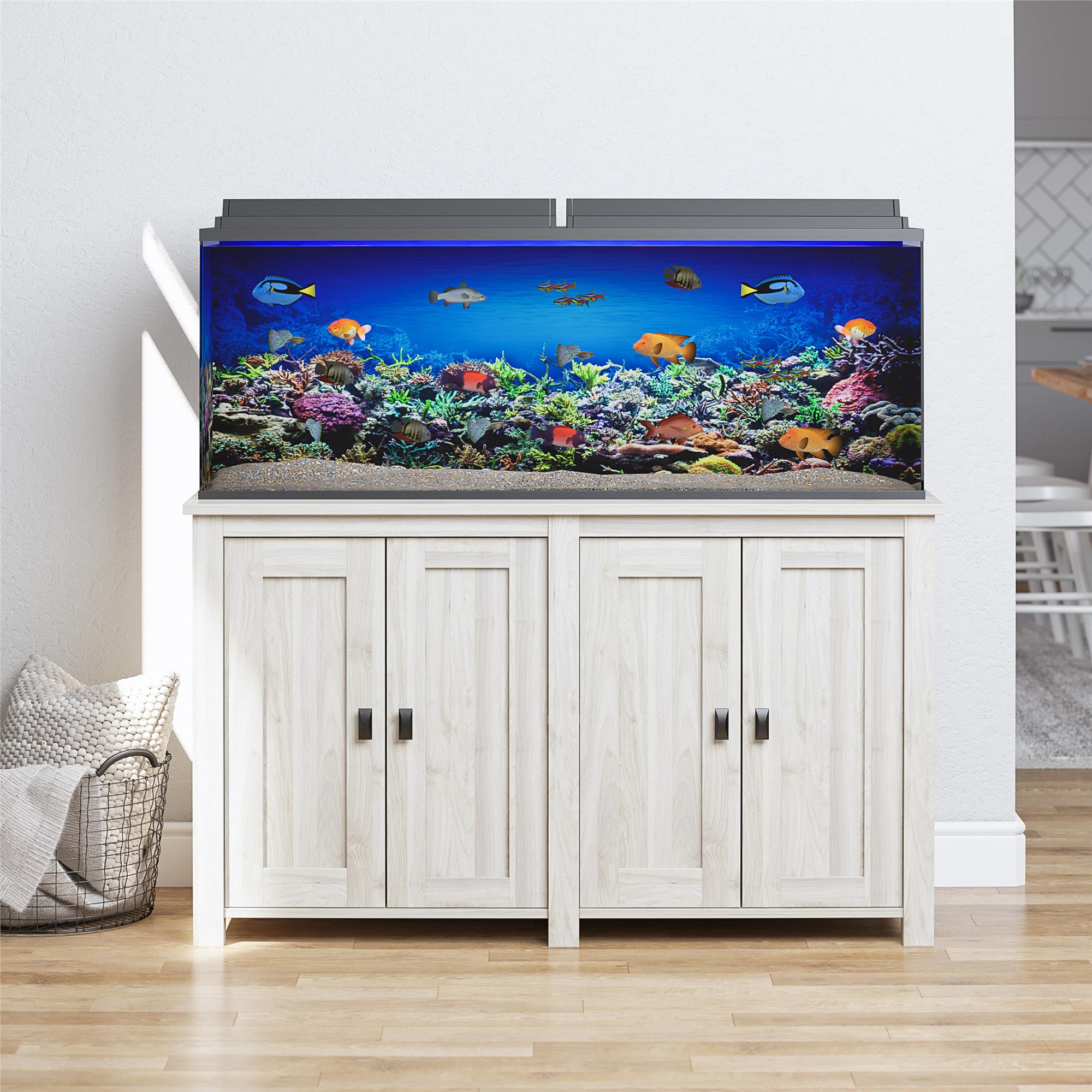 Ollie & Hutch Farmington 55 Gallon Aquarium or Terrarium Stand - Light Walnut