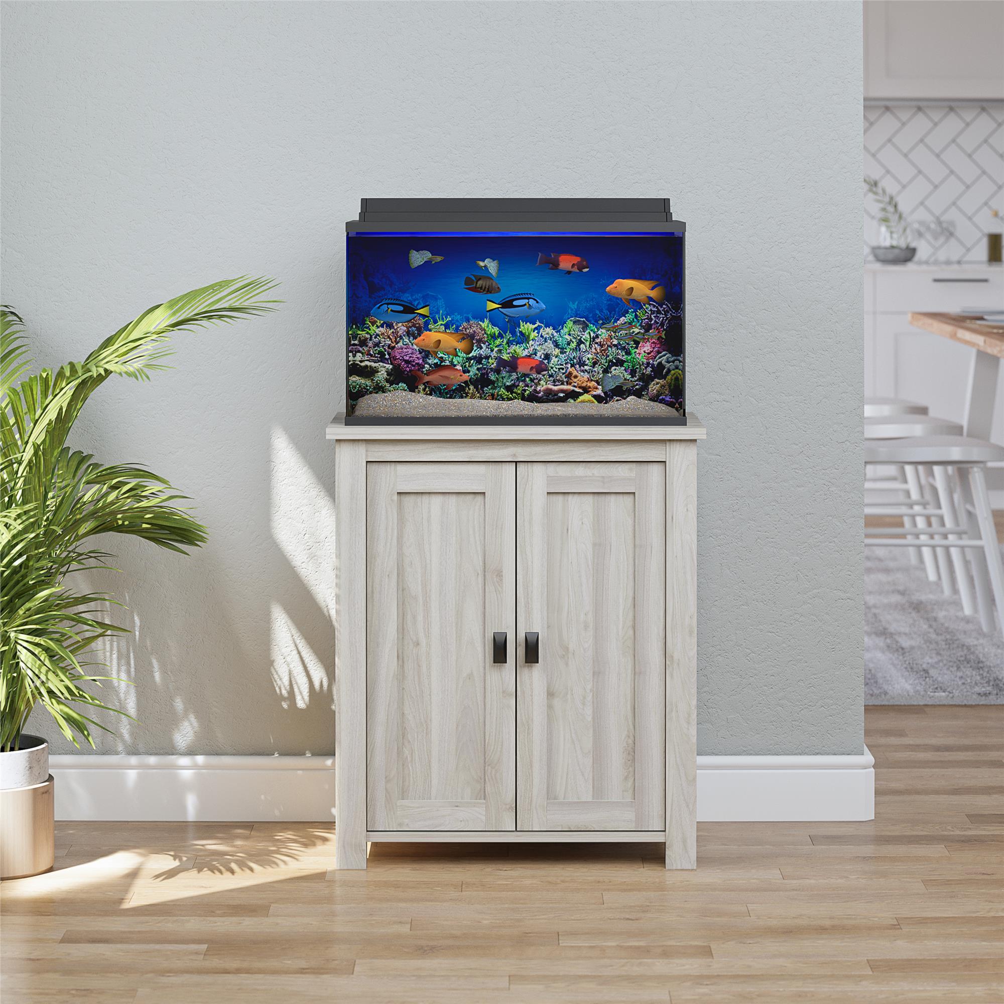 Ollie & Hutch Farmington 10-20 Gallon Aquarium or Terrarium Stand - Light Walnut