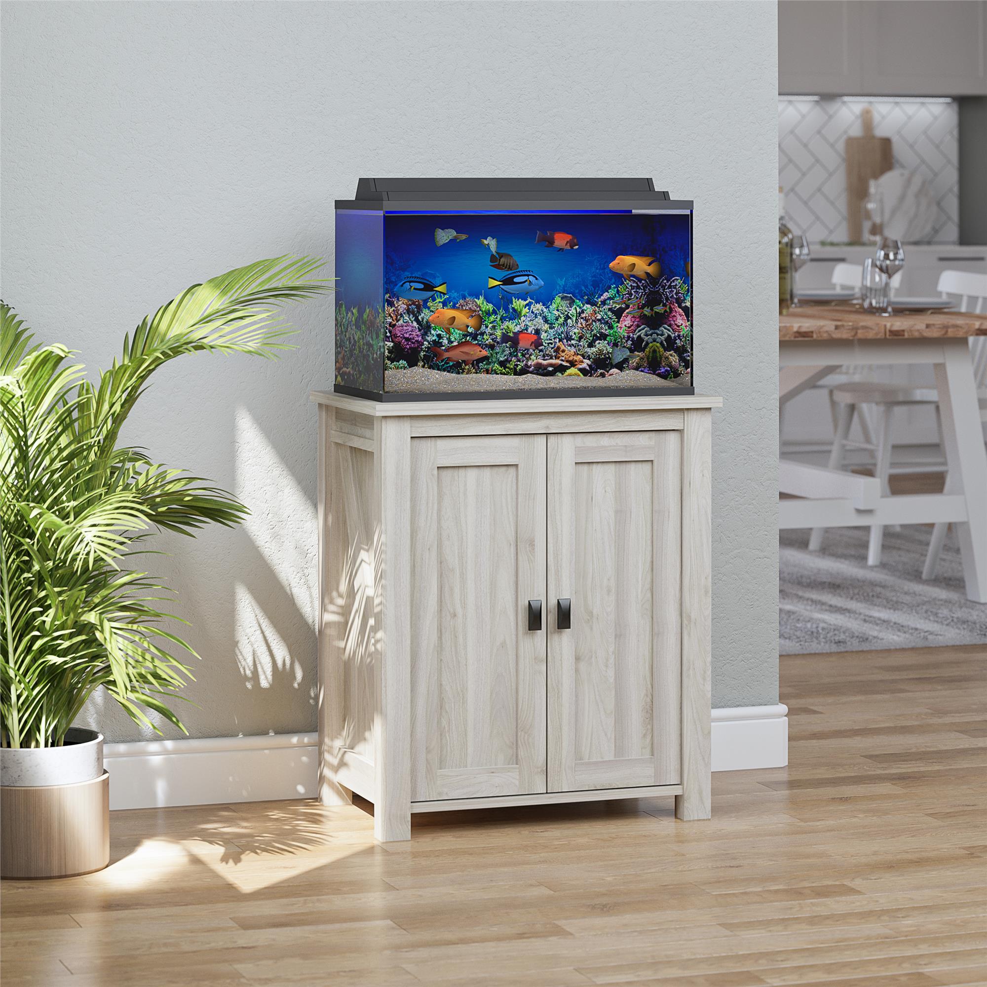Ollie & Hutch Farmington 10-20 Gallon Aquarium or Terrarium Stand - Light Walnut