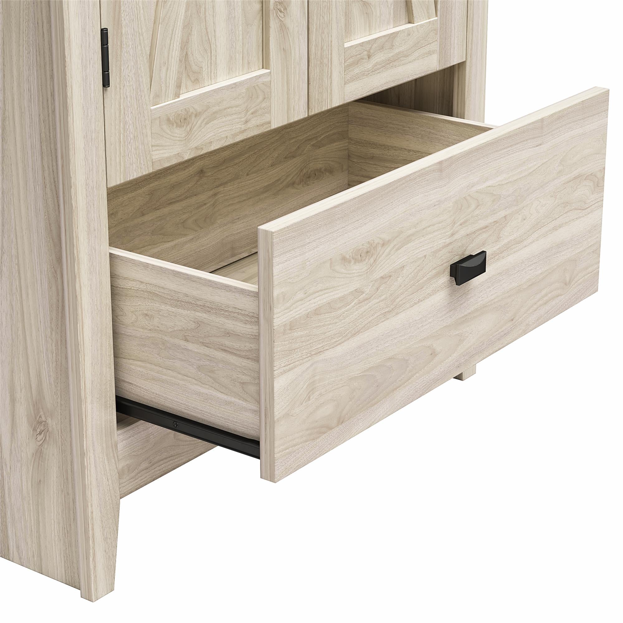 Systembuild Evolution Farmington 30" Wide Storage Cabinet - Light Walnut