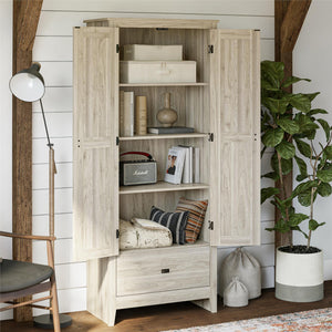 Systembuild Evolution Farmington 30" Wide Storage Cabinet - Light Walnut