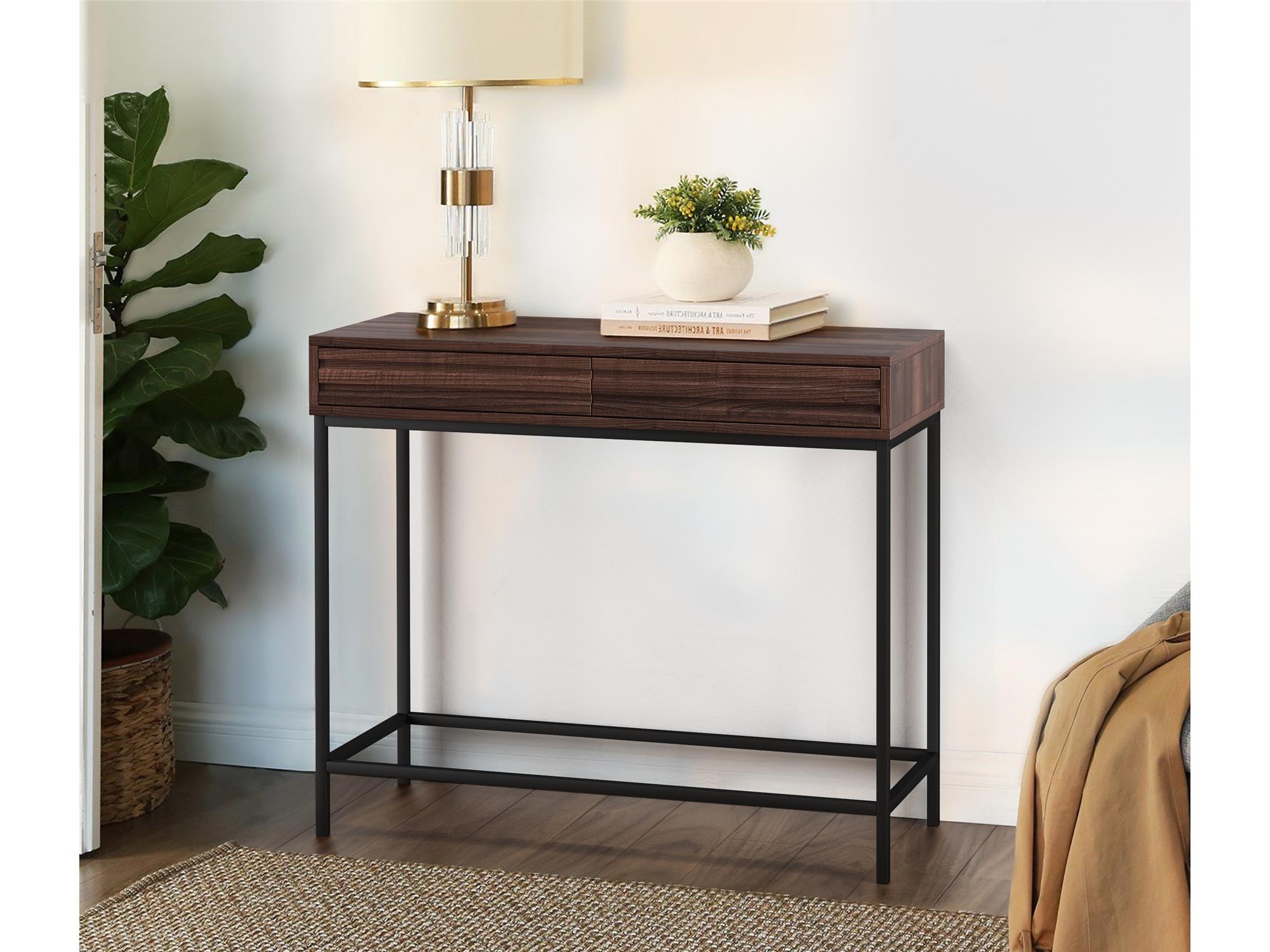 Ren Home Jarrel Console Table - Walnut