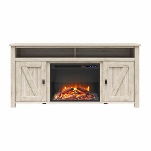 Ameriwood Home Farmington Electric Fireplace TV Console for TVs up to 60" - Light Walnut