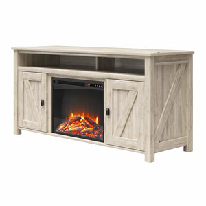 Ameriwood Home Farmington Electric Fireplace TV Console for TVs up to 60" - Light Walnut
