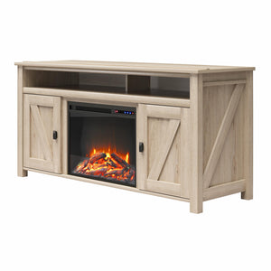 Ameriwood Home Farmington Electric Fireplace TV Console for TVs up to 60" - Light Oak