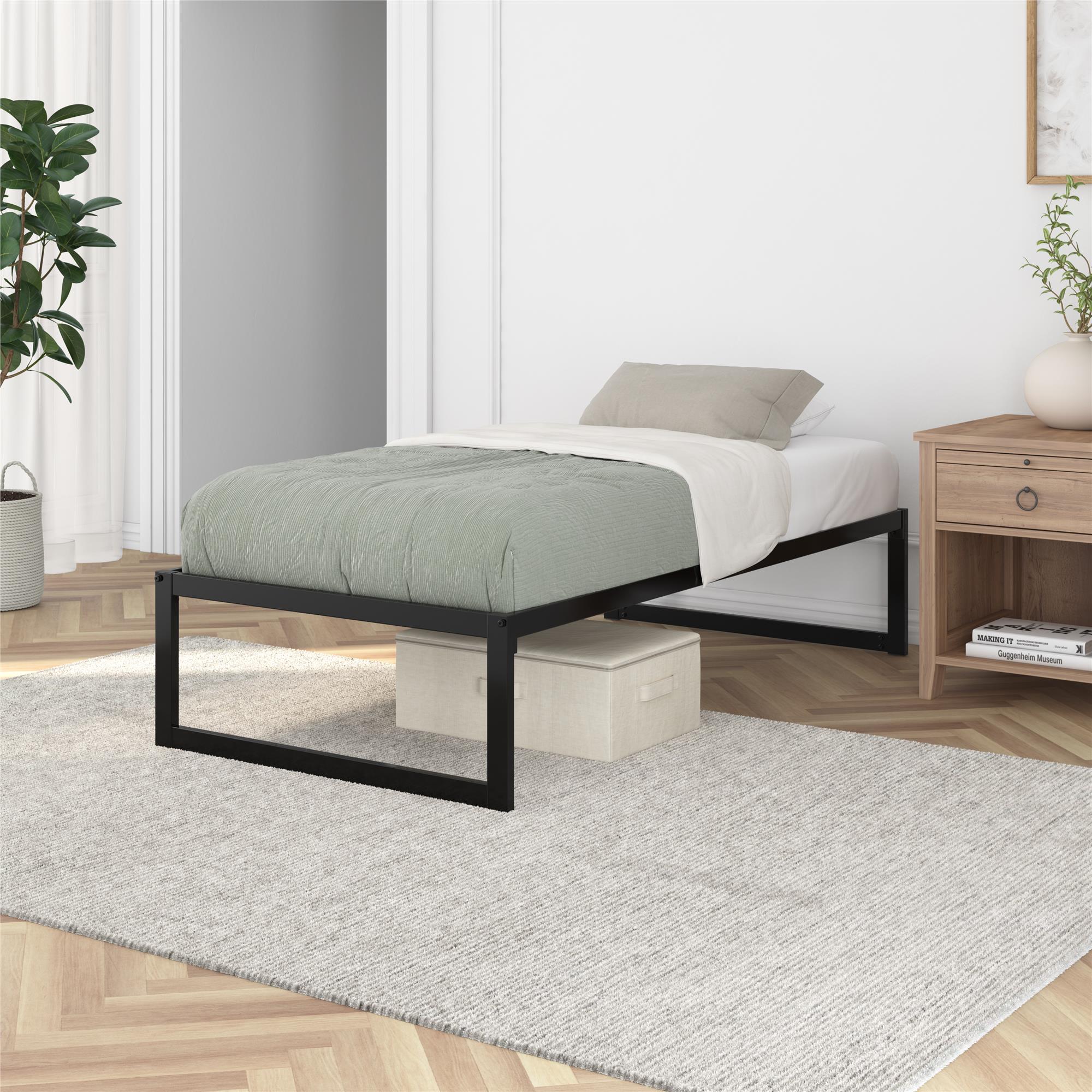 DHP Avey Modern Metal Platform Bed Frame - Black - Twin