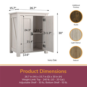 Ollie & Hutch Farmington 10-20 Gallon Aquarium or Terrarium Stand - Light Walnut