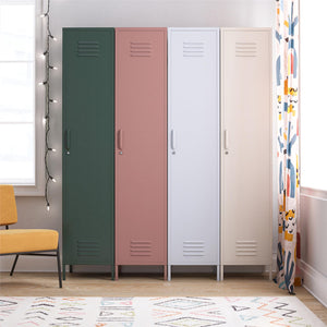 Novogratz Cache 1-Door Tall Single Metal Locker Style Storage Cabinet - Dusty Rose