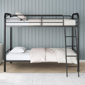 DHP Dusty Kids' Bunk Bed - Black - Twin-Over-Twin