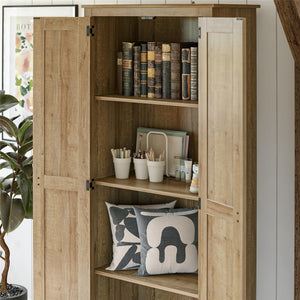 Systembuild Evolution Farmington 31.5" Wide Storage Cabinet - Reclaimed Oak