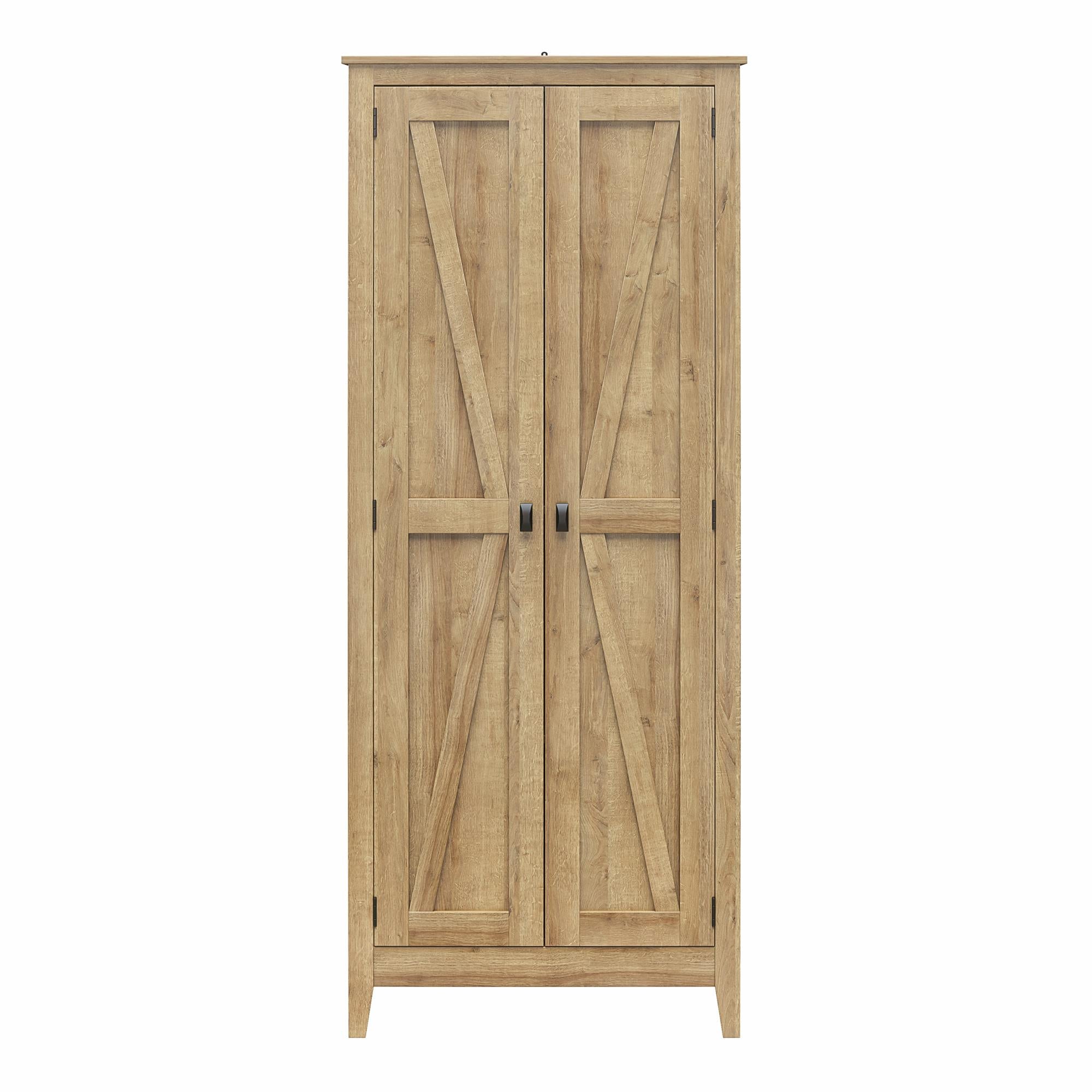 Systembuild Evolution Farmington 31.5" Wide Storage Cabinet - Reclaimed Oak