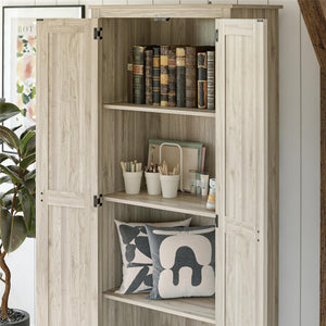 Systembuild Evolution Farmington 31.5" Wide Storage Cabinet - Light Walnut
